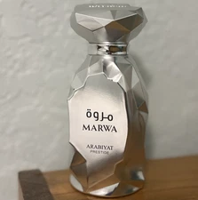 ARABIYAT PRESTIGE MARWA EAU DE PARFUM 3.4FL.OZ (75% full)