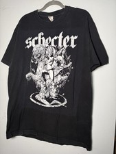 RARE Schecter Heavy Metal Black Vintage T-shirt - Large - Alstyle Tag
