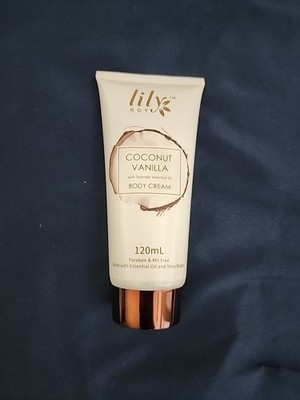 LILY ROY Coconut Vanilla Body Cream 120ML New Sealed