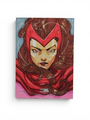 Scarlet Witch Sketch 1/1 2025 Topps Chrome Marvel Studios - Rafael Dante
