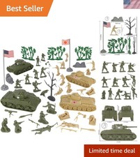 BMC CTS WW2 Battle of Saipan - Plastic Army Men 45pc Pacific Tank Battle Playset