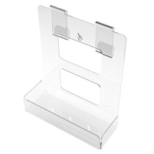 Porta Sapone per Doccia in Vetro Acrilico Plexig. Vaschetta Ampia 2 Ganci Porta 