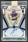 2024 Panini Flawless J.J. McCarthy Rookie Gems Signatures Sapphire RC Auto #5/15