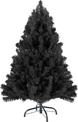 4ft Black Christmas Tree - Premium Hinged Artificial Small Christmas Tree