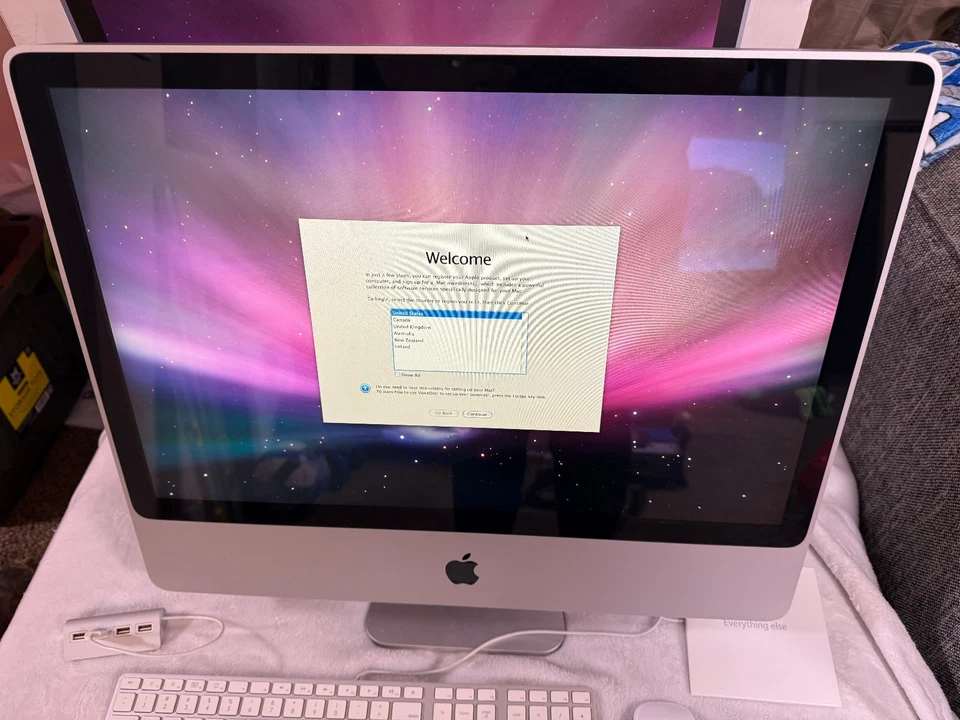 iMAC 24" 2.8/2GB/320GB/SD USA ALL IN ONE COMPUTER A1225 W/ KEYBOARD MOUSE BOX + - Image 2 of 4