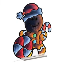 Melrose Peppermint Gingerbread Man Ekkolight 29.5"H