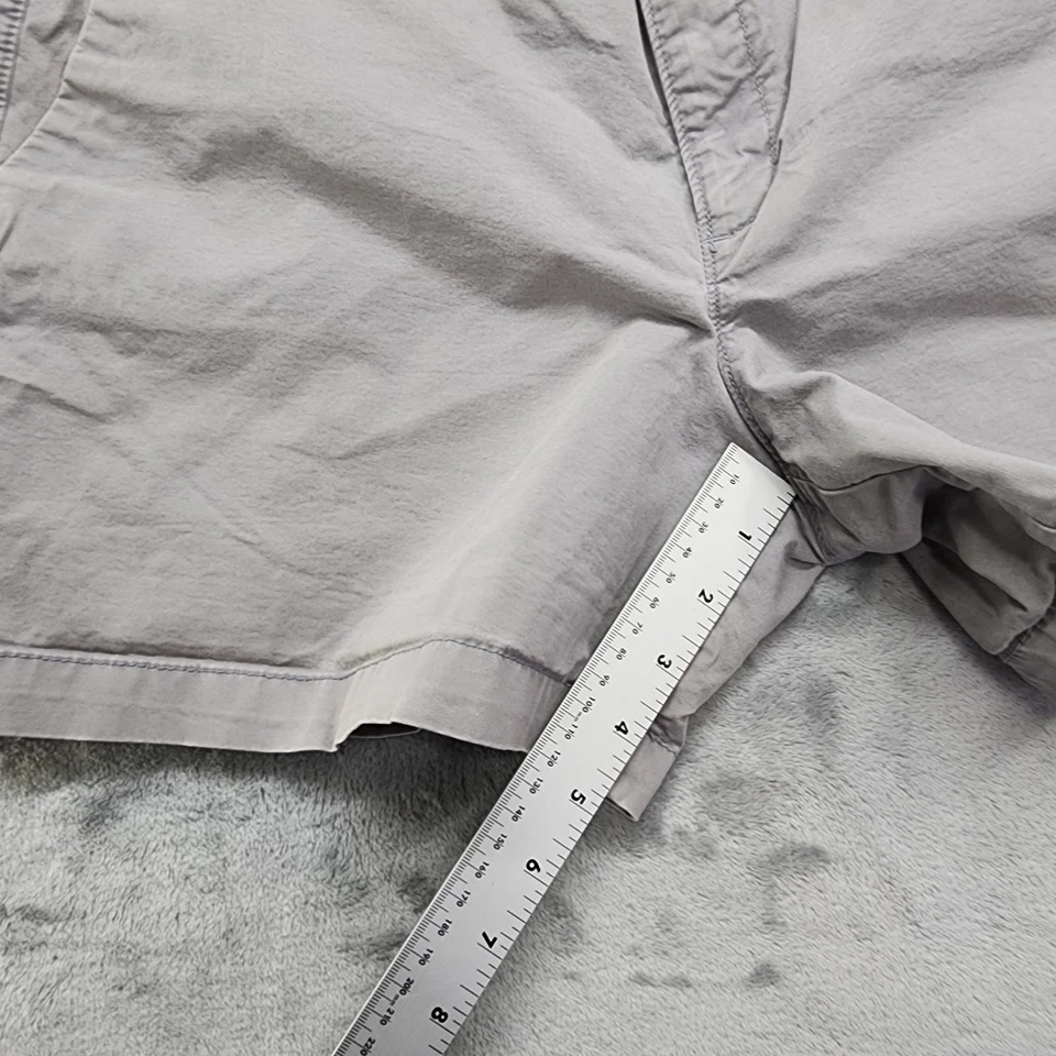 Pantalones Cortos Old Navy Para Mujer 12 ALTOS Gris Todos los Días 5" Tiro Medio Elastizado Algodón Chino Foto 4 de 4