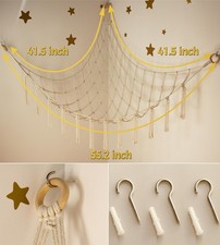 Stuffed Animal Storage Hammock or Net Corner - Large Toy Hammock Net for Stuffed