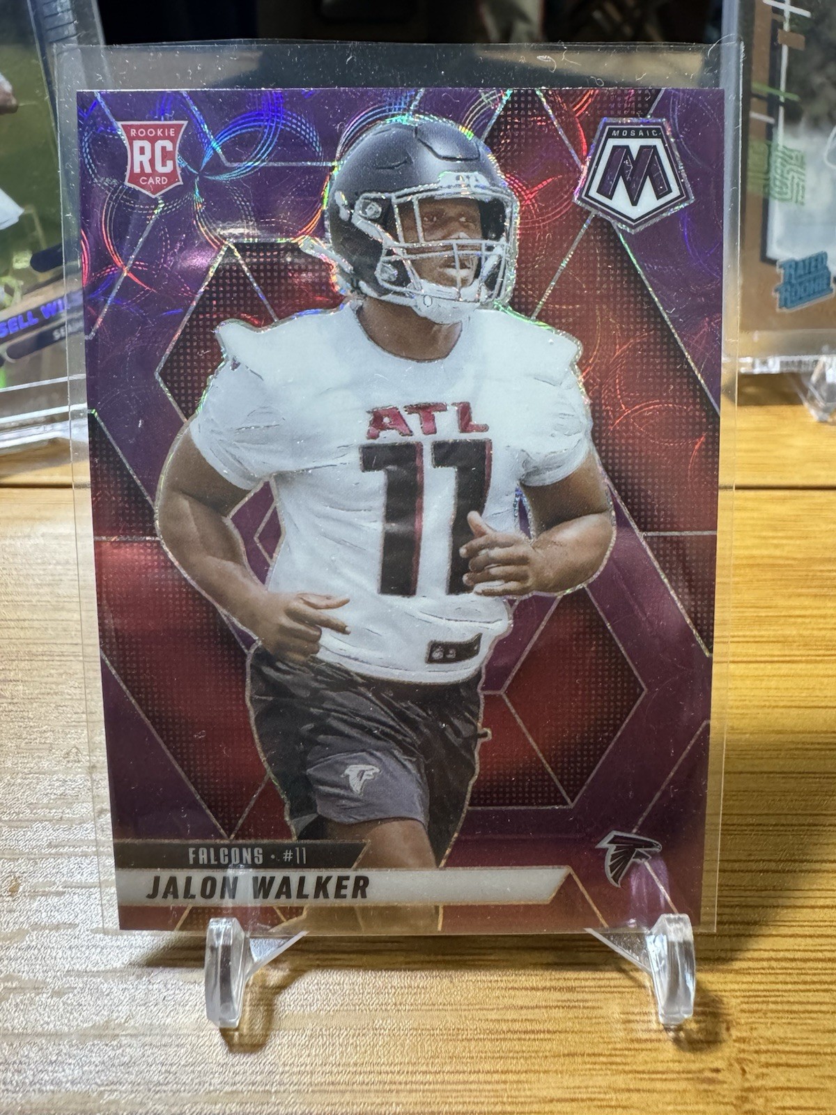 2025 Mosaic Jalon Walker Atlanta Falcons #377 Purple Scope RC