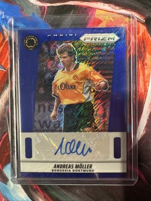 2025 Panini Prizm FIFA Club World Cup Flashback Blue Shimmer Andreas Moller Auto