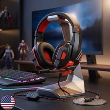 Wired Gaming Headset Noise Cancelling Mic For PS4 PS5 Xbox One Switch PC Game