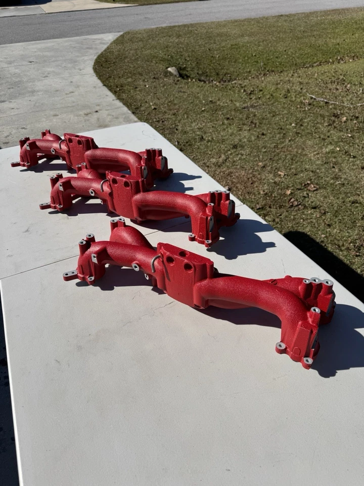 02-05 SUBARU WRX COLECTOR DE ADMISIÓN DBC ACELERADOR CUERPO RECUBIERTO DE POLVO ARRUGAS ROJO Foto 3 de 4