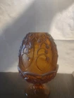 Fenton Cameo Opalescent Fairy Lamp Glass Lily of Valley Pedestal Candle Holder
