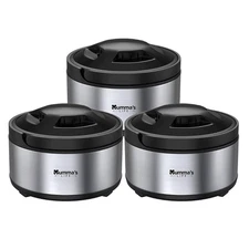 Stainless Steel Thermo steel Casserole SET for Kitchen Hot Box Pack of 3