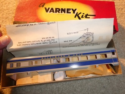 Vintage HO Scale Varney Metal Streamline Shorty B&O Passenger Car Kit S-3 OB