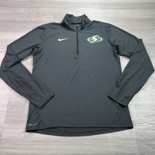 Seattle Storm Shirt Mens Medium Gray WNBA Basketball Nike Dri Fit Quarter Zip