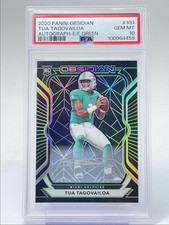 TUA TAGOVAILOA 2020 OBSIDIAN ROOKIE AUTOGRAPH GREEN RC AUTO /15 PSA 10 Q3215