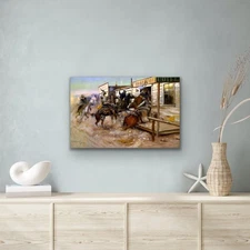 American artist, In Without Knocking, 1909,  Canvas Wall Art Picture Print