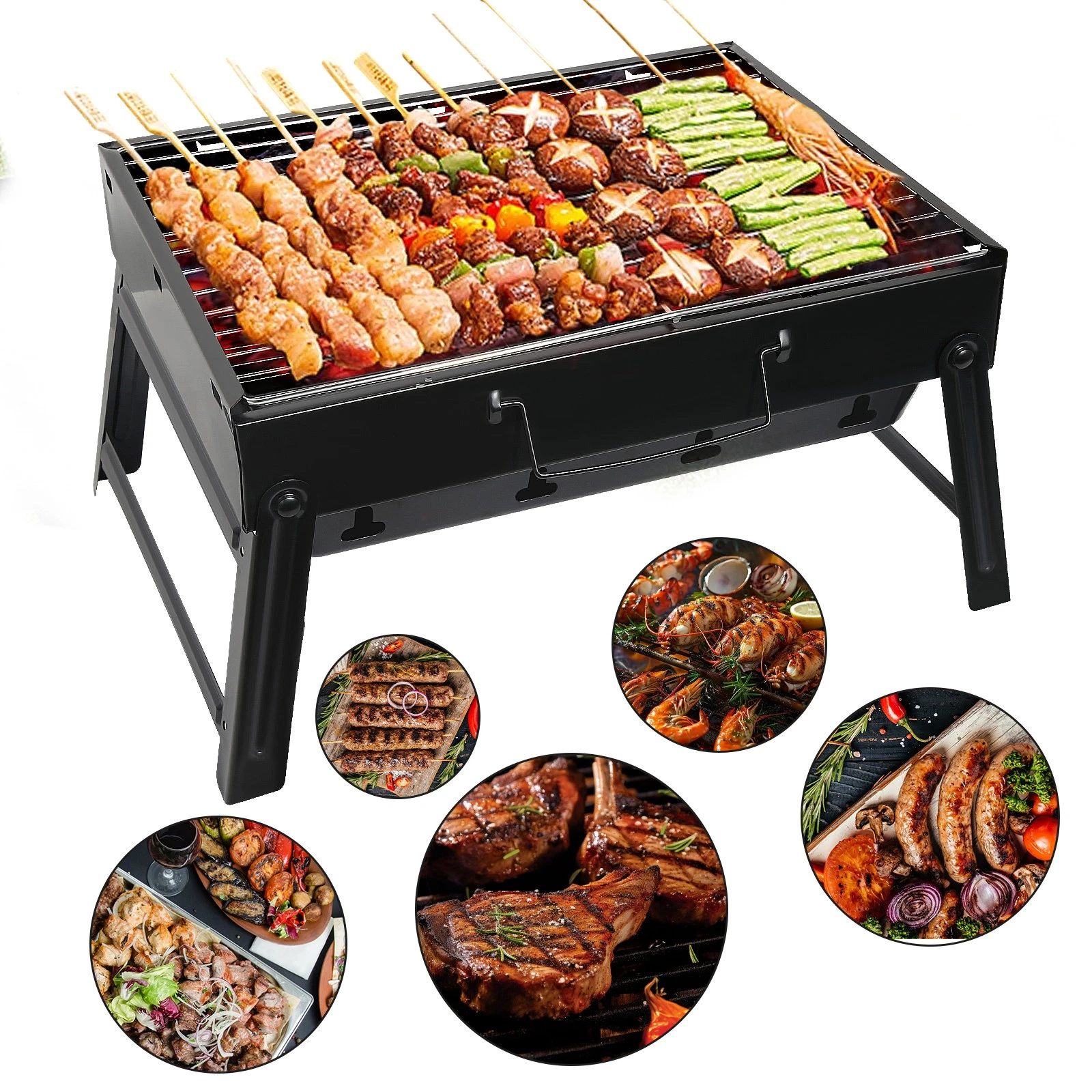 Portable Folding Charcoal BBQ Grill for Outdoor Camping Picnic Travel Patio
Opens in a new window or