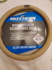 Skechers Ultra Soft Comfort Grip Steering Wheel Cover Memory Foam Tan New