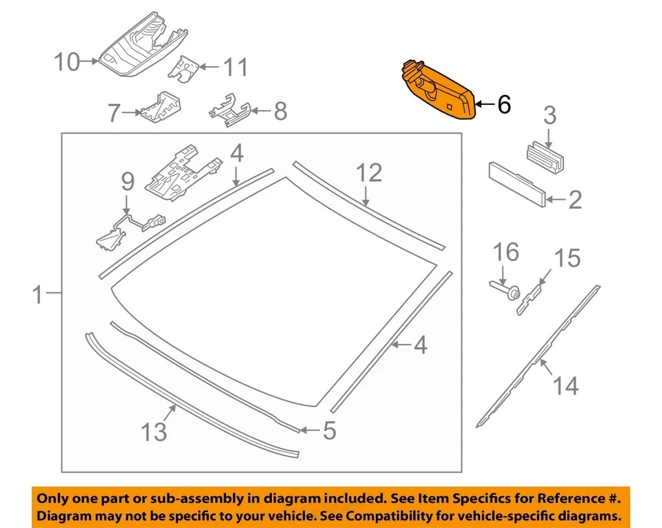 Б/у переднее центральное внутреннее зеркало заднего вида подходит: 2019 Toyota Camry pre-crash sy - Изображение 3 из 4