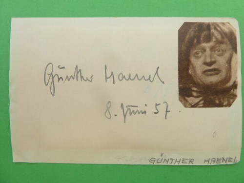 -fr- Günther Haenel † 1996 & Heinrich Trimbur – Albumblatt mit Zeitungsbild