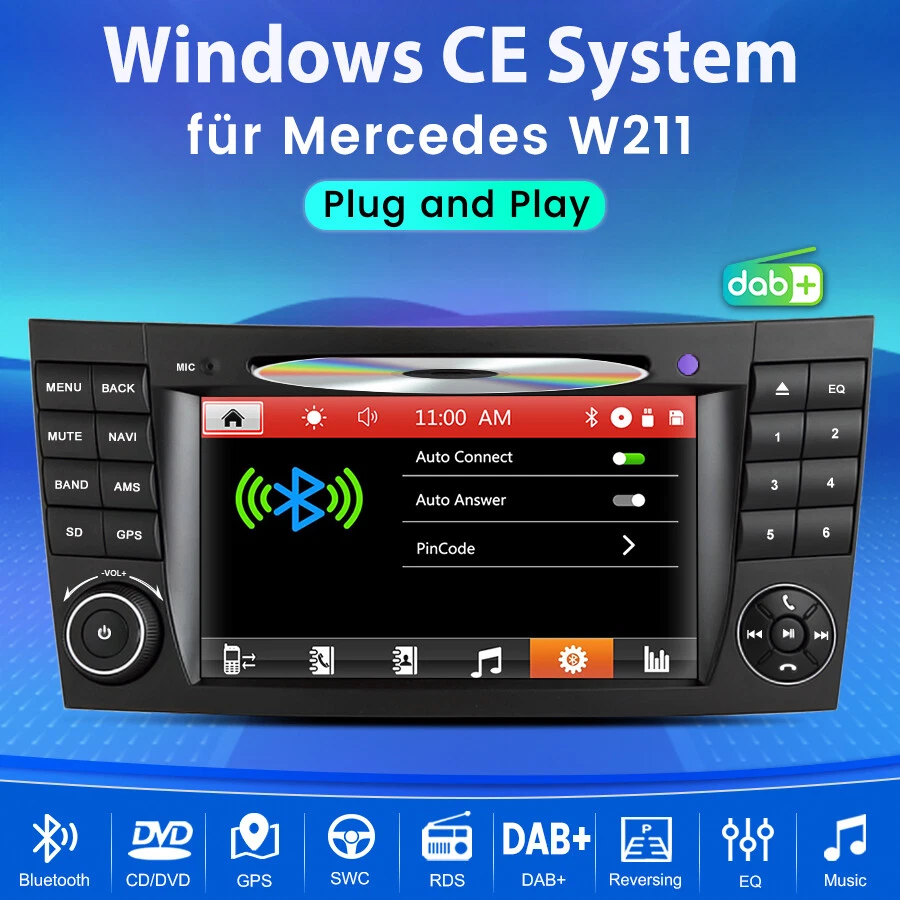 Android 13 Carplay Autoradio GPS CD Navi Für Mercedes Benz E-Klasse W211 W219 - Bild 3 von 4