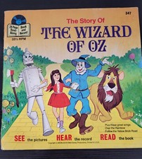 Walt Disney The Wizard of Oz Vintage See Hear Read Along Book Vinyl