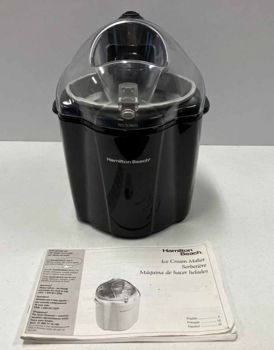 Hamilton Beach 1.5 Quart Capacity Ice Cream Maker, 68320B Black 15