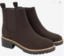 Kensie Women's Sandor Faux Suede Chelsea Boots Brown - NEW!!