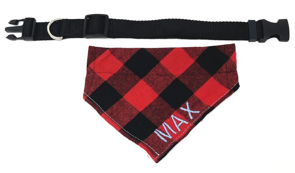 Mascota Perro Gato Collar con Bandana Bufanda Pañuelo Corbata en Ajuste Bordado Foto 4 de 4