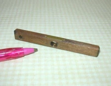 Miniature Sir Thomas Thumb Carpenter's Level w/Tubes/Gold Plaque! DOLLHOUSE 1:12