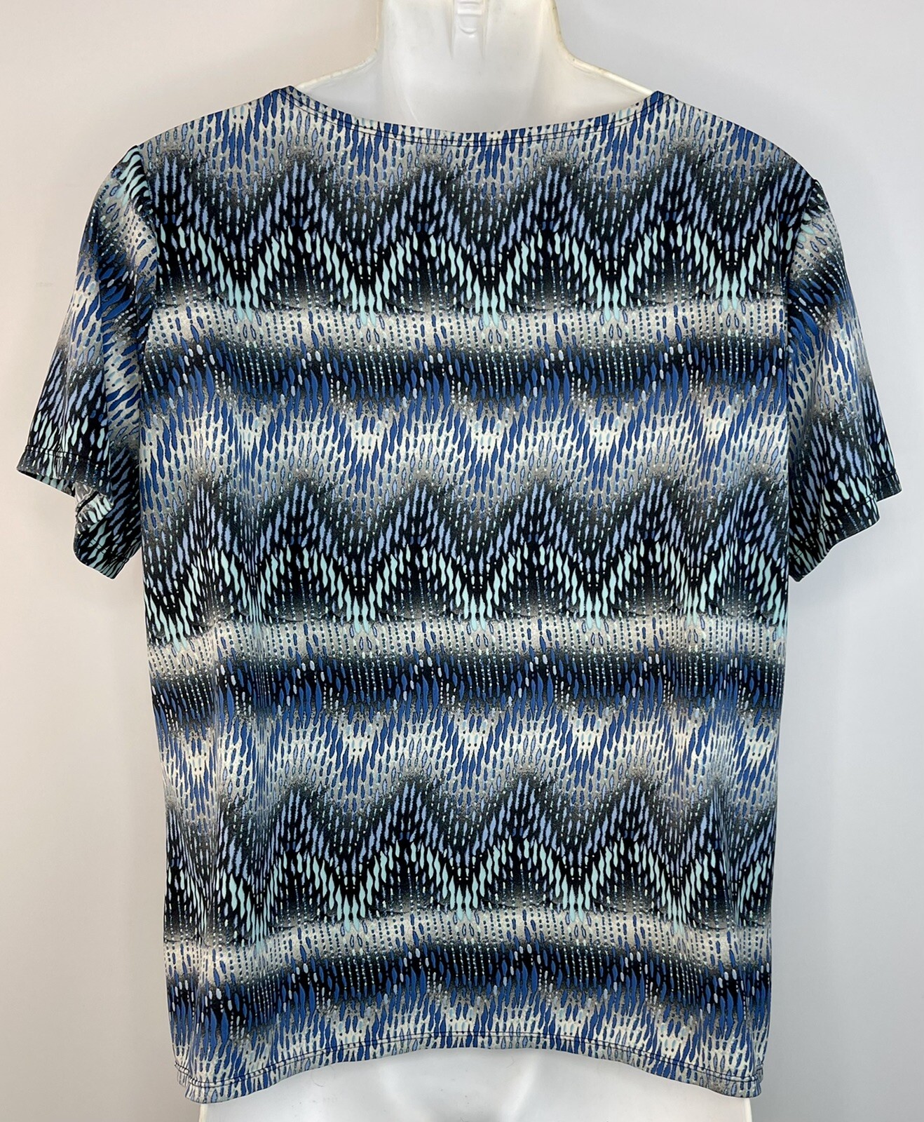 Notations Multi-Color Zig Zag Pattern Blouse SS S… - image 2