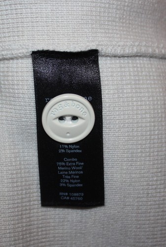 NEW Rag & Bone Joy Ivory Wool Blend Cropped Blazer Jacket Sz L NWT $498 - Picture 15 of 15