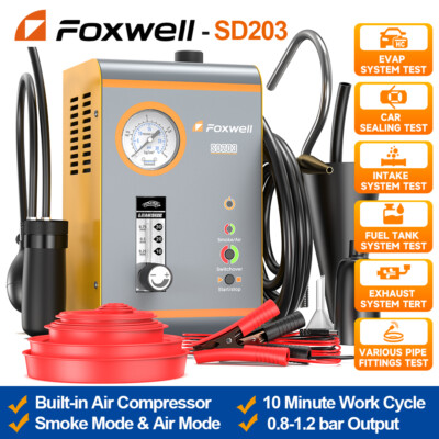 Automotive EVAP Vacuum Leak Tester Machine FOXWELL SD203 Diagnostic Tool 12V