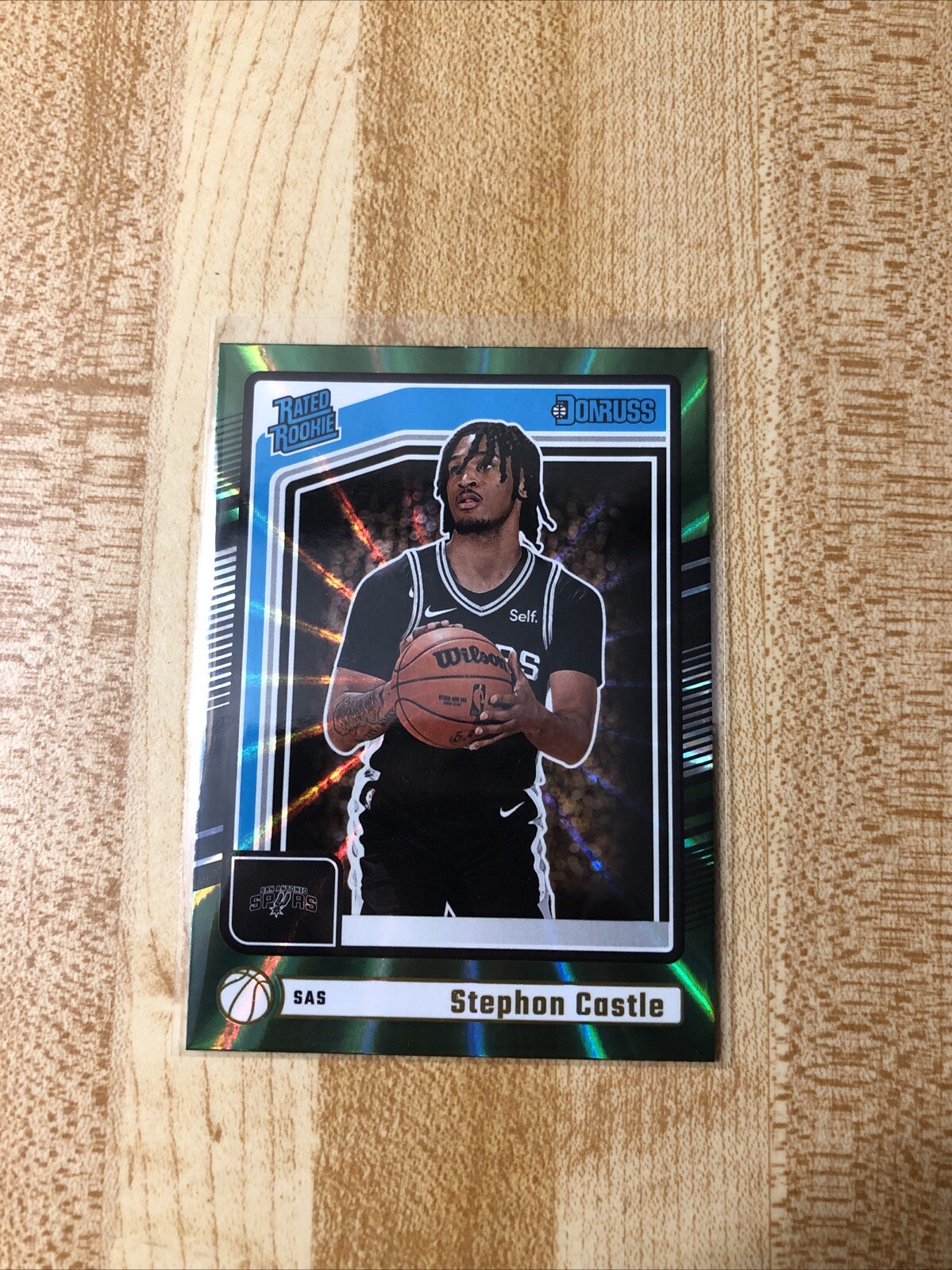 2024-25 Panini Donruss ~ STEPHON CASTLE RR Green Laser (RC) #244 - SA Spurs