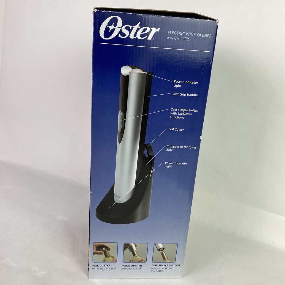 Oster Rechargeable and Cordless Wine Opener with Stainless Steel