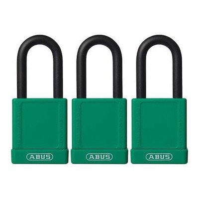 Abus 74/40 Kax3 Green Lockout Padlock,Ka,Green,1-3/4''H,Pk3
