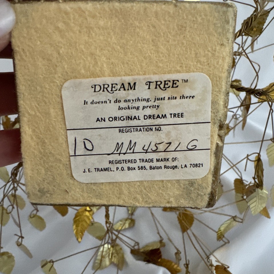 VTG 1960’s Original 10” Dream Tree J.E. Tramel Gold Foil Sculpture w