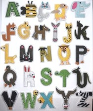 ALPHABET LETTERS embroidered iron-on PATCH APPLIQUE