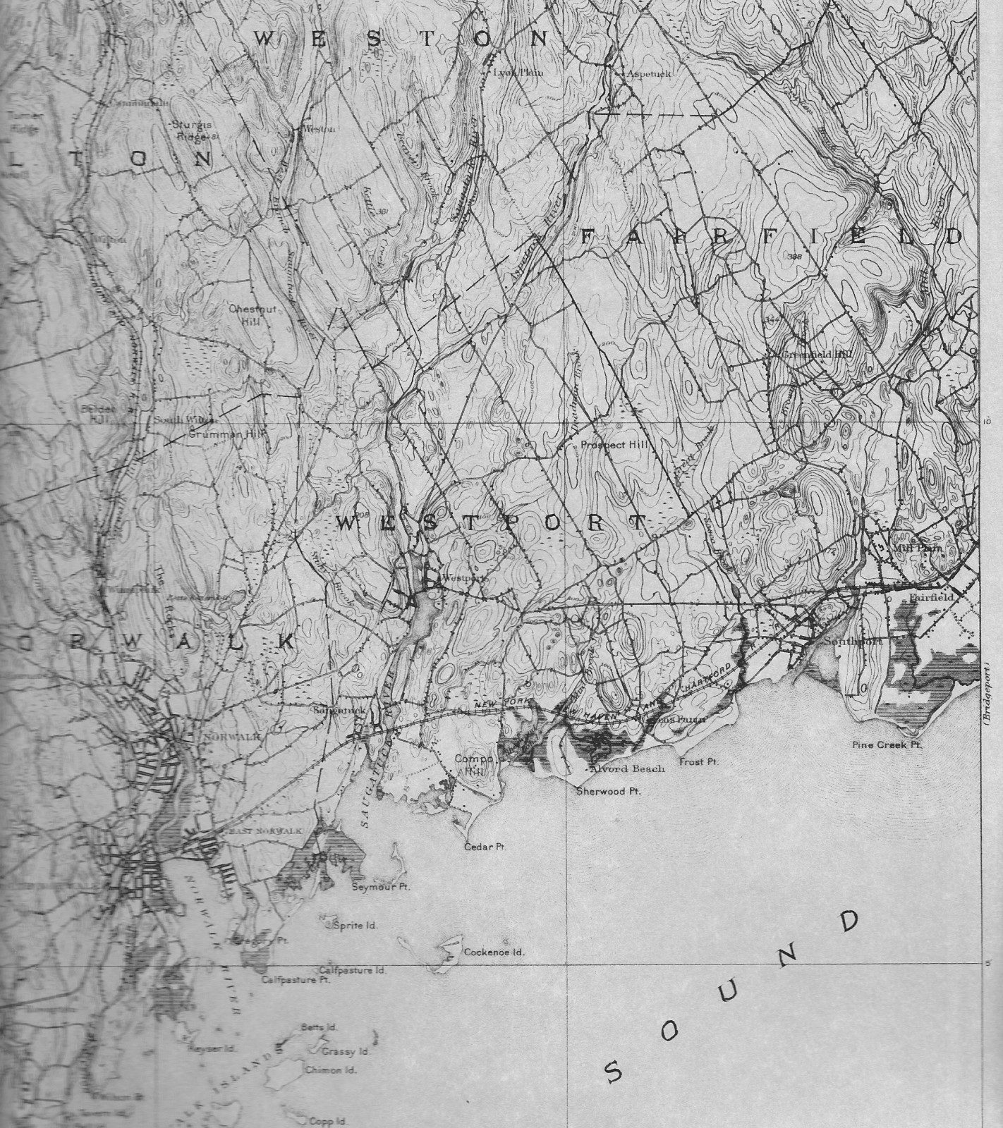 Norwalk Winnipauk South Norwalk CT 1867 Maps with Homeowners Names