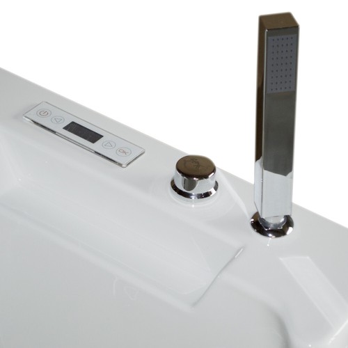 Luxus LED Whirlpool Badewanne SET 180x88 cm +Heizung +Hydrojet +Ozon 2025 - Bild 8 von 10