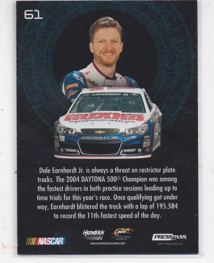 2013 Press Pass Ignite Proofs Black White #61 Dale Earnhardt Jr's Car TS #12/50 - Image 2 of 2