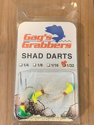Gags GGSD132-35 Shad Darts 1/32oz Green Chartreuse 3 Per Pack Fishing Lure  for sale online