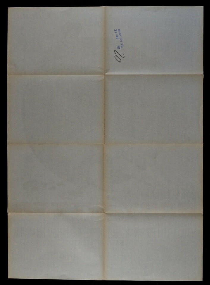 Manifesto Baby Sitter Maria Schneider Sydne Rome Trap Clément Thriller