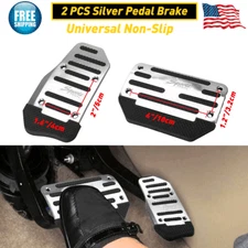 Chrome Non-Slip Automatic Gas Brake Foot Pedal Pad Cover Universal Car Auto Part