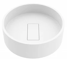 VIGO VG04019 Bryant Round Matte Stone™ Vessel Bathroom Sink in white