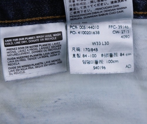 Pantalones de mezclilla Levi's 514 2013 para hombre calce recto lavado medio 100 % algodón talla 33x30 - Imagen 3 de 10
