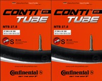 2X Continental Mtb 27,5 (650B) Schlauch 27.5 Zoll Sv (47/62-584) Sv 42Mm