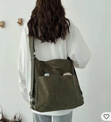 Corduroy Multifunctional Crossbody Bag with Free Gift - Picture 2 of 5